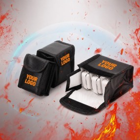 Lithium-Batterie Tasche feuerfest | Individuell bedruck...